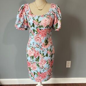 Stella & Julie blue & pink floral dress